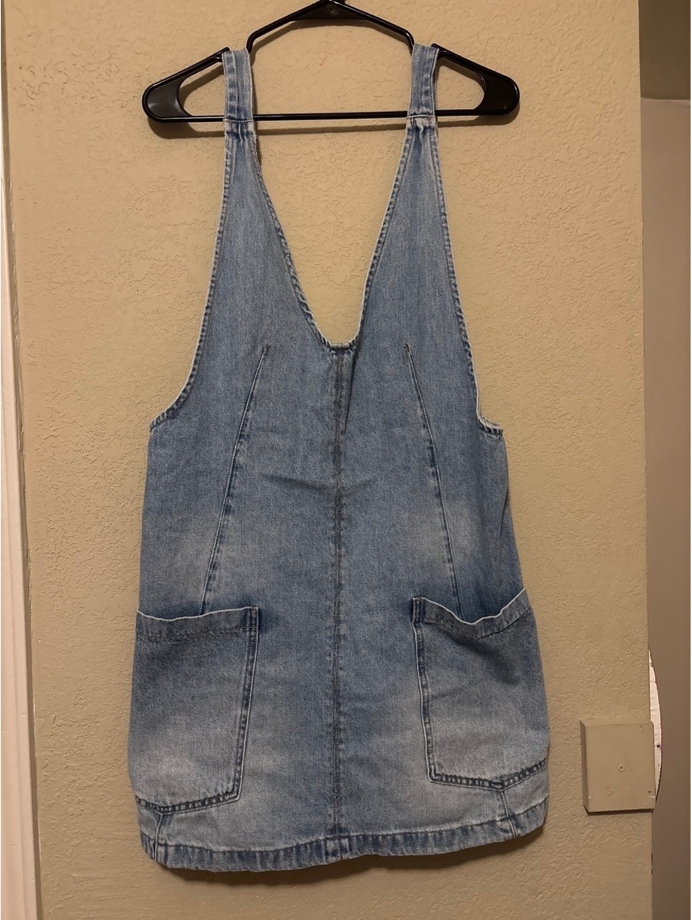 We The Free Denim Overall Dress Light Wash Size Small